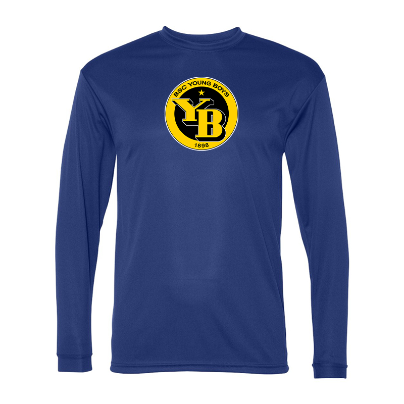 Men's  Young Boys Soccer Performance Long Sleeve T-Shirt